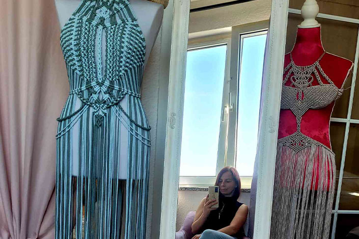 Steffi von Zarte Knoten, Selfie im Spiegel