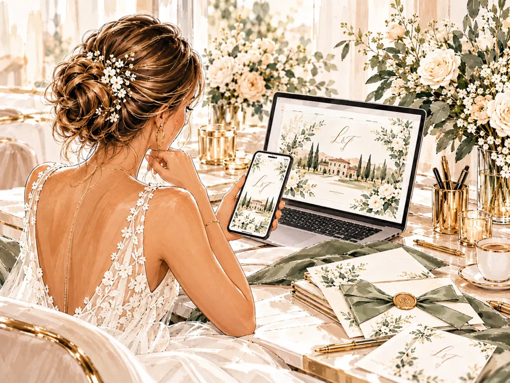 Hochzeitseinladung und gemeinsame Planung